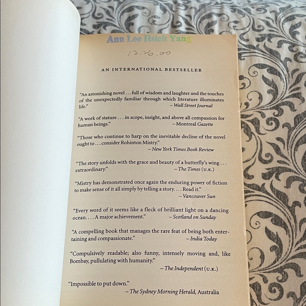 A Fine Balance by Rohinton Mistry - Picture 5 of 5